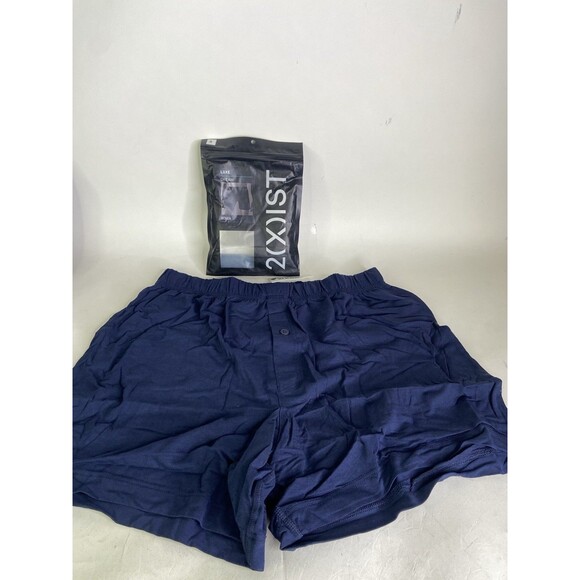 2xist Luxe Dream Knit Boxer Shorts Underwear Navy Blazer Blue Mens Size S - Picture 1 of 5